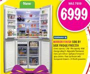 Kelvinator Mirror Finish Side By Side Fridge/Freezer