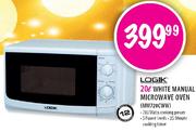 Logik 20l White Manual Microwave Oven (MM720CWW)