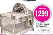 Little One Pink Flower Camp Cot
