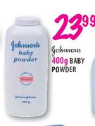 Johnsons 400g Baby Powder