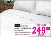 Pintuck Double Duvet Cover-Per Set