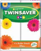 Twinsaver White Roller Towels-4's Per Pack