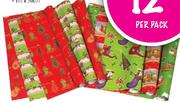 Creative Merry Gift Wrap 3-Per Pack (1mX50cm)