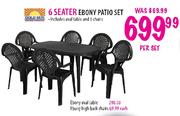 6 Seater Ebony Patio Set