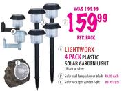 Lightworx 4Pack Plastic Solar Garden Light 