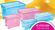 Apha Box Pink,Blue Or Clear-20L Each