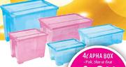 Apha Box Pink,Blue Or Clear-47L Each