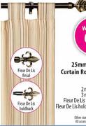 25mm Aluminium Curtain Rods 1m (Bronze Only)