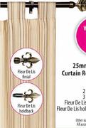 25mm Aluminium Curtain Rods 3m (Bronze Only)