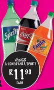 Coke/Fanta/ Sprite-2Ltr
