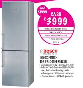 Bosch Innox Finish Top Fridge/Freezer-330Ltr
