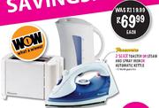 Pireware 2Slice Toaster Or Steam And Spray Iron Or Automatic  Kettle