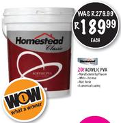 Homestead Acrylic PVA-20Ltr