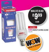 Eurolux Energy Saving Globe-15W