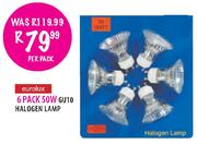 Eurolux 50W Halogen Lamp GU10-6 Pack