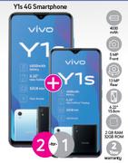 2 x Vivo Y1s 4G Smartphone-On Red Flexi 125 & Promo 65PMx24