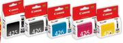 Canon 425 Black,426 Black,Cyan,Magenta Or Yellow Cartridges