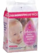 Johnsons Baby Wipes-240's