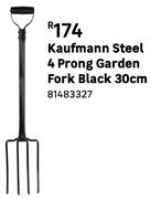 Kaufmann Steel 4 Prong Garden Fork Black 30cm 81483327