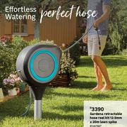 Gardena Retractable Hose Reel Kit 12.5mm X 20m Lawn Spike 81467667