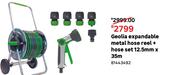 Geolia Expandable Metal Hose Reel + Hose Set 12.5mm X 35m 81443492