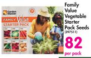 Garden Master Family Value Vegetable Starter Pack Seeds-Each
