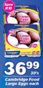 Cambridge Food Large Eggs-30's Pack Each