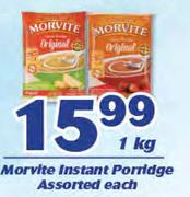 Morvite Instant Porridge Assorted-1Kg Each
