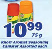 Knorr Aromat Seasoning Canister Assorted-75g Each