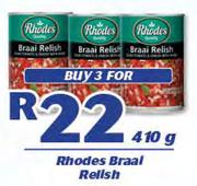 Rhodes Braai Relish-Any 3 x 410g