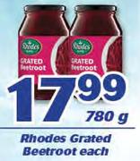 Rhodes Grated Beetroot-780g Each