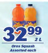 Oros Squash Assorted-2Ltr Each