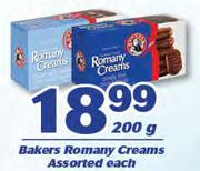 Bakers Romany Creams Assorted-200g Each