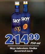 Skyy Infusions Vodka Assorted-750ml Each