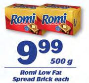 Romi Low Fat Spread Brick-500g Each