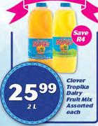 Clover Tropika Dairy Fruit Mix Assorted-2Ltr Each