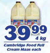 Cambridge Food Full Cream Maas-4Kg Each