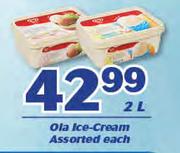 Ola Ice Cream Assorted-2Ltr Each