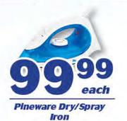 Pineware Dry/Spray Iron-Each