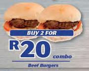 Beef Burgers-For 2 Combo