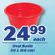 Oval Basin 50Ltr(60cm)-Each