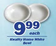 Kwality Home White Bowl-Each