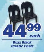 Buzz Black Plastic Chair-Each