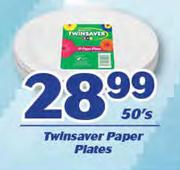 Twinsaver Paper Plates-50's