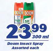 Doom Insect Spray Assorted-300ml Each