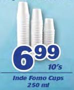 Inde Fomo Cups-10 x 250ml