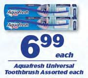 Aquafresh Universal Toothbrush Assorted-Each