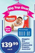 Huggies Dry Comfort Disposable Nappies Assorted-Each