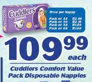 Cuddlers Comfort Value Pack Disposable Nappies-Each