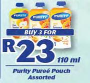 Purity Puree Pouch Assorted-3 x 110ml